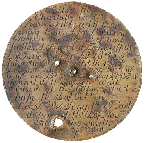 Charlotte Medal in Copper
